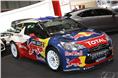 Mikko Hirvonen's C4 WRC is on display in Geneva.